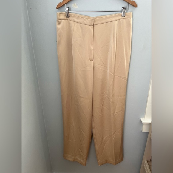 Talbots Tan and Gold Straight Leg Pants with Refined Texture‎ - Picture 1 of 13